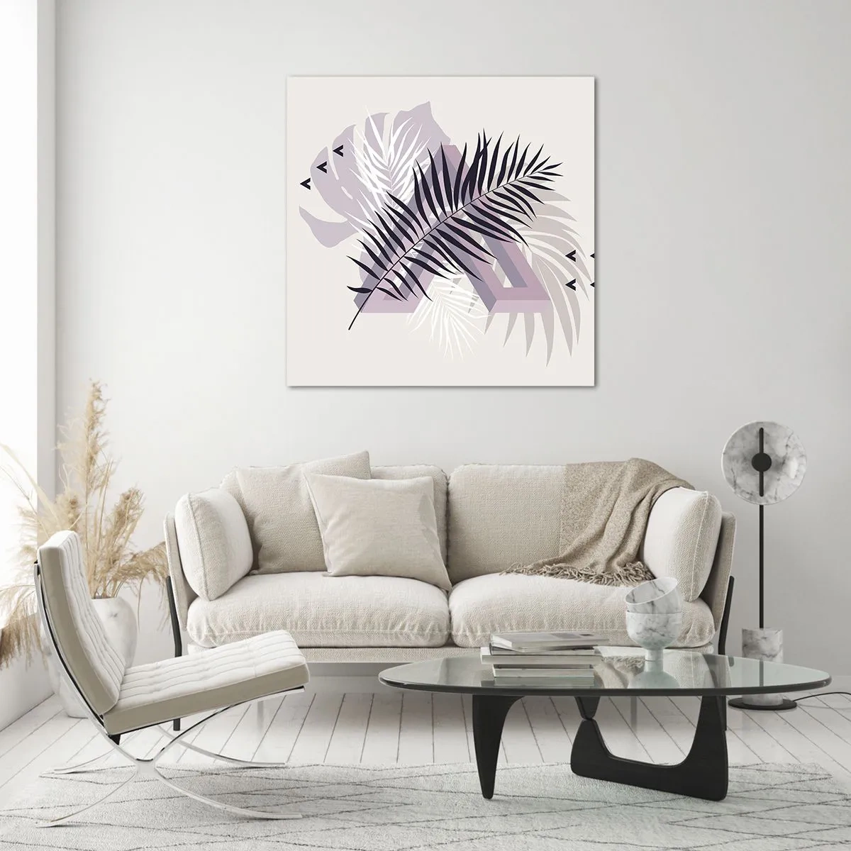 Glastavla - Bild på glas - Skuggans skugga - 70x70 cm