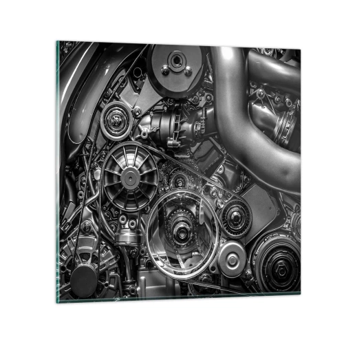 Glastavla - Bild på glas - Mekanikens poesi - 70x70 cm