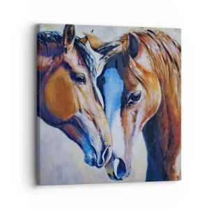 Canvastavla - Bild på duk - Är det vänskap? eller är det kärlek? - 30x30 cm