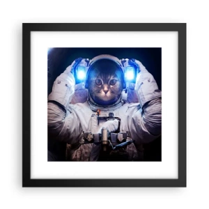 Affisch i svart ram - Houston, ni har problem - 30x30 cm