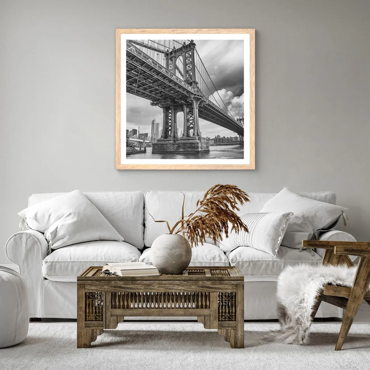 Affisch i ram av ljusek - Till stadens hjärta - 40x40 cm