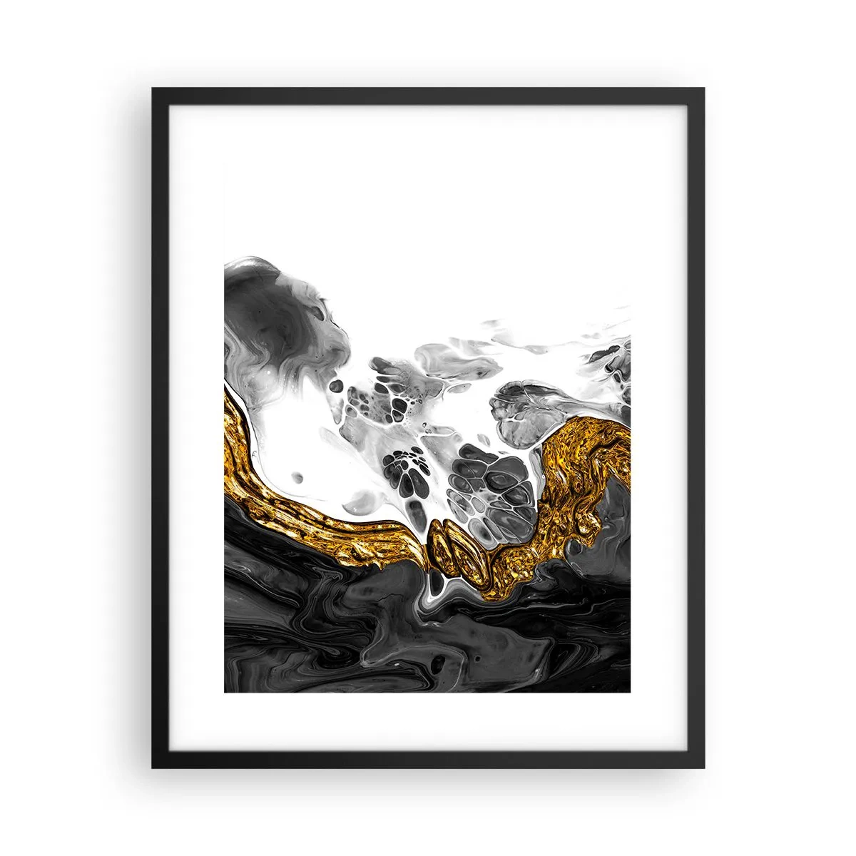 Affisch i svart ram - Organisk komposition - 40x50 cm