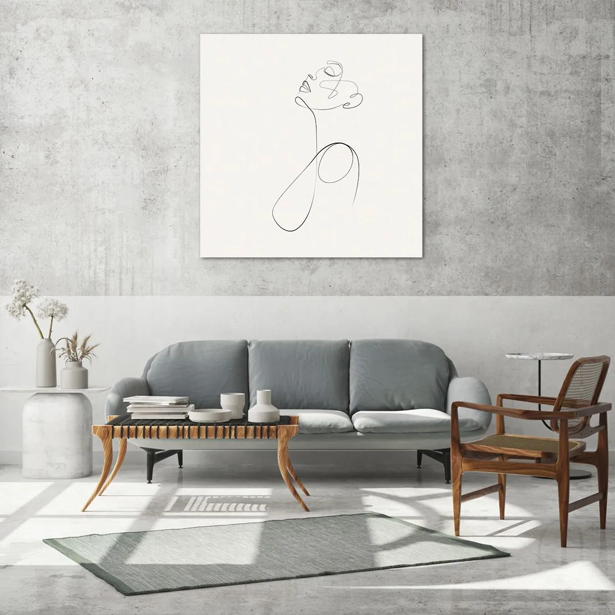 Glastavla - Bild på glas - Förvirrad i drömmarna - 30x30 cm