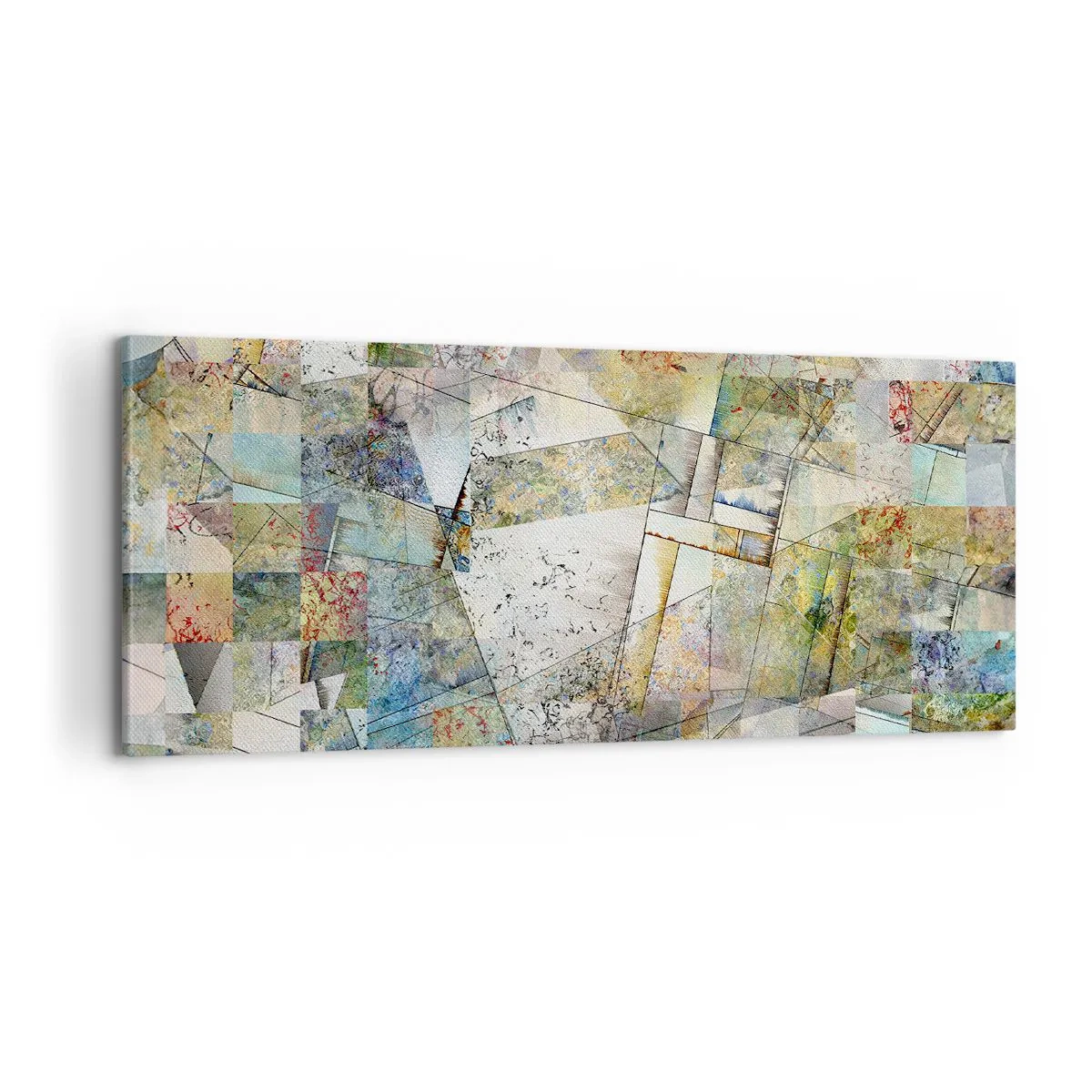 Canvastavla - Bild på duk - Geometrisk omblandning - 100x40 cm