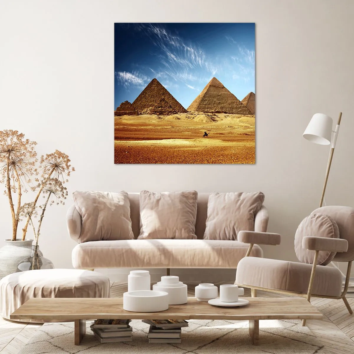 Canvastavla - Bild på duk - 40 sekler tittar på oss - 50x50 cm