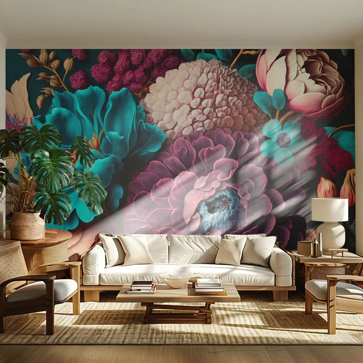Fototapet Premium Canvas - Natur i överflöd - Blommor, Botanik, Årgång - 250x175 cm