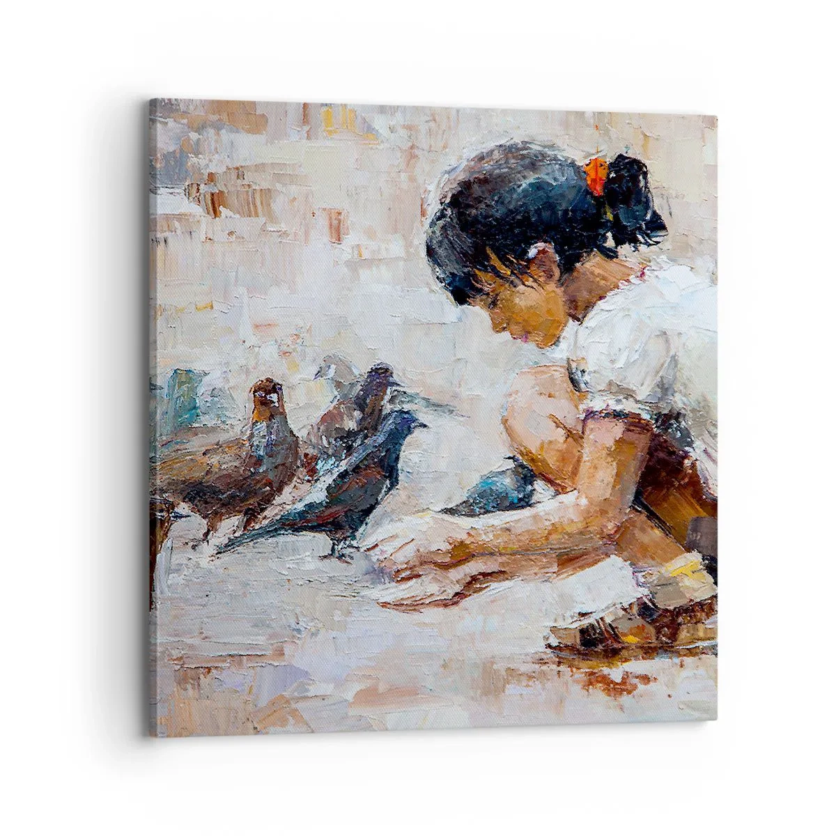 Canvastavla - Bild på duk - Minst och gulligast - 70x70 cm