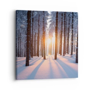 Canvastavla - Bild på duk - Tydligt svart på vitt - 30x30 cm