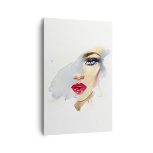 Canvastavla - Bild på duk - Reflektion i vattendroppe - 80x120 cm