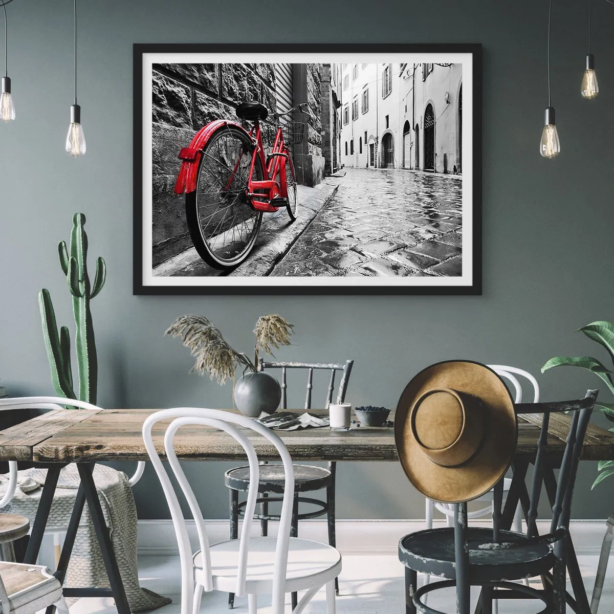 Affisch i svart ram - Den riktiga skönheten åldras inte - 70x50 cm