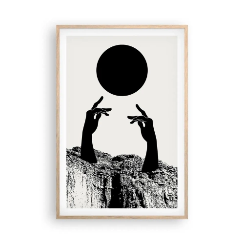 Affisch i ram av ljusek - Surrealistisk komposition: solen och resten - 61x91 cm