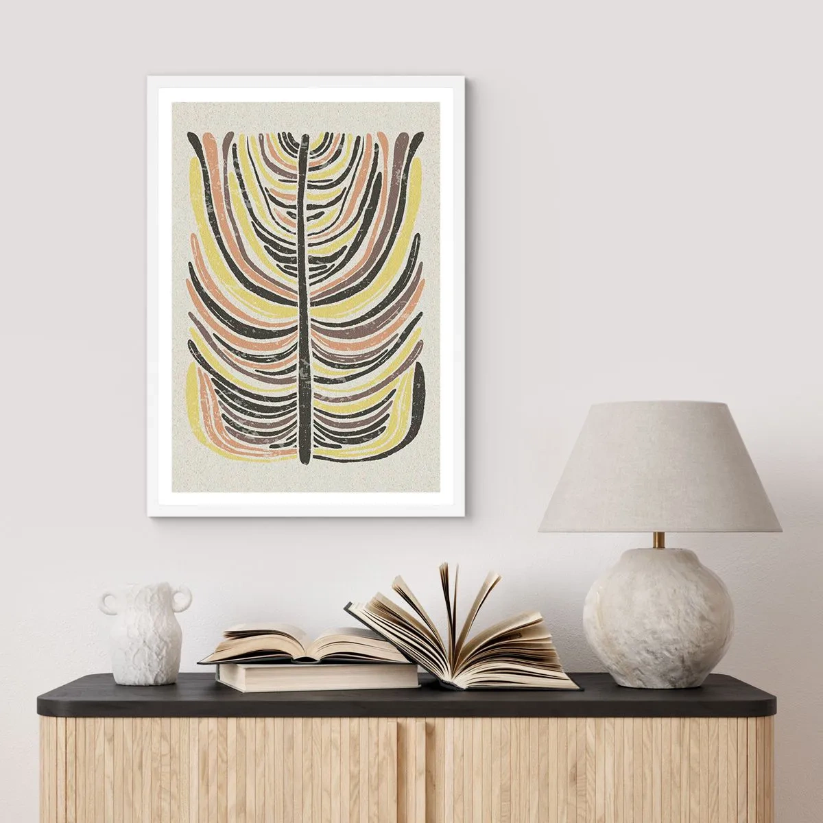 Affisch i vit ram - Pulserande abstraktion - 61x91 cm