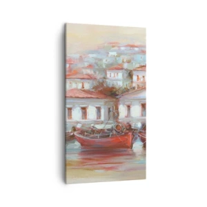 Canvastavla - Bild på duk - Lycklig stad - 45x80 cm