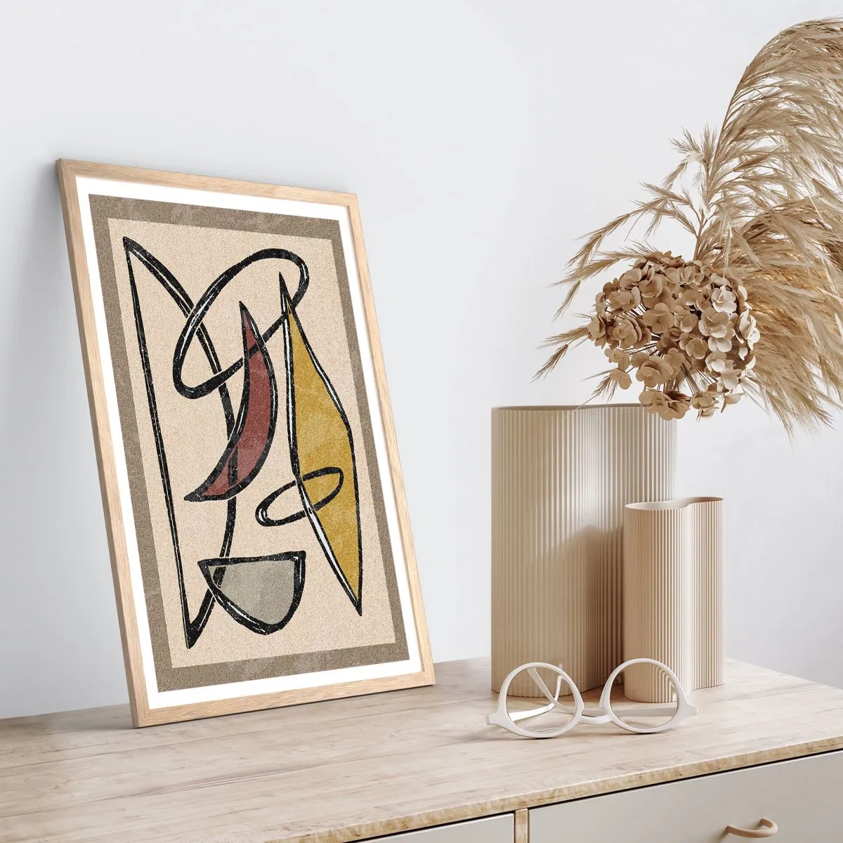 Affisch i ram av ljusek - Vertikaler och nivåer - 50x70 cm