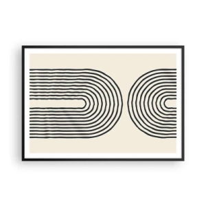 Affisch i svart ram - Om en stund... - 100x70 cm