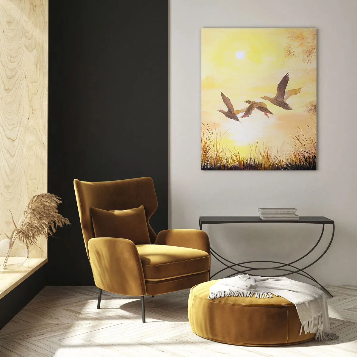 Glastavla - Bild på glas - Början av en lång resa - 70x100 cm