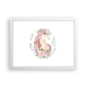 Affisch i vit ram - En inbjudan till sagornas värld - 40x30 cm