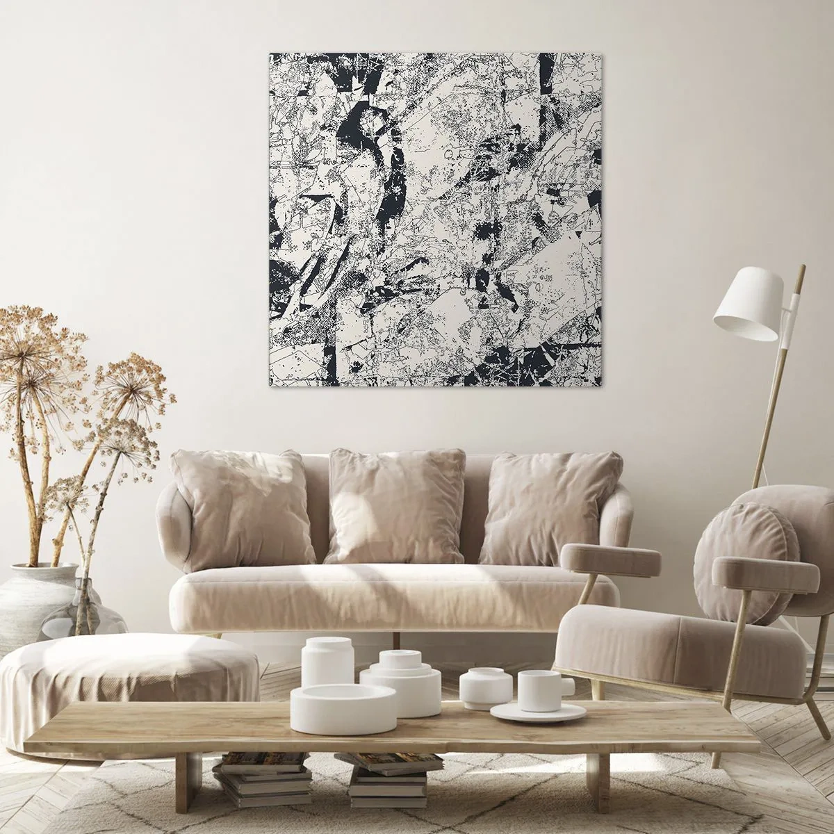 Canvastavla - Bild på duk - Motsatsernas interpenetration - 30x30 cm