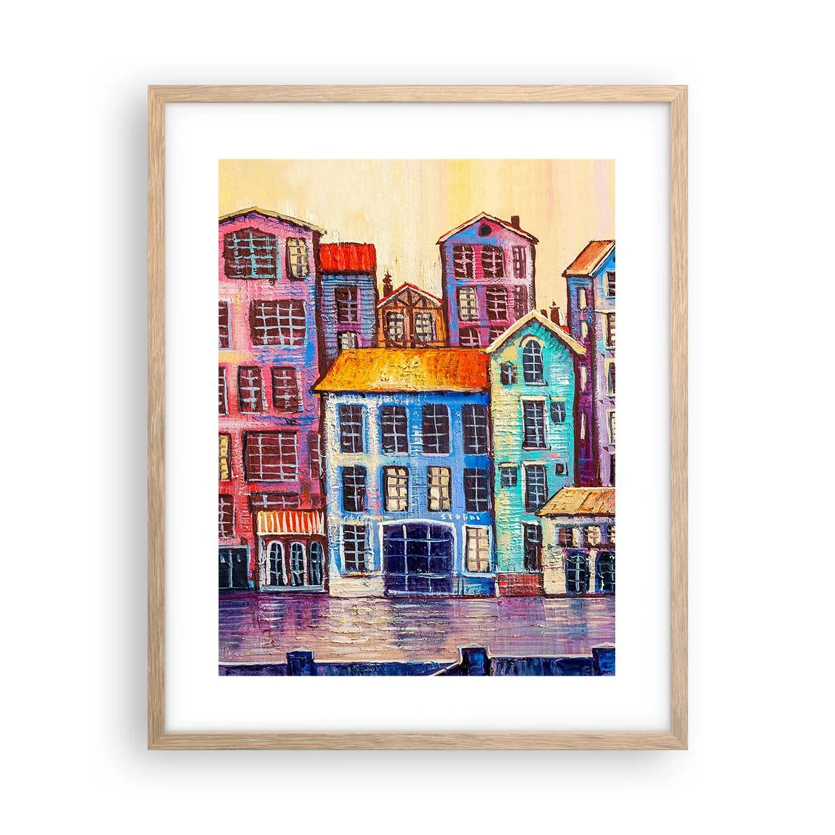 Affisch i ram av ljusek - En sagostad  - 40x50 cm