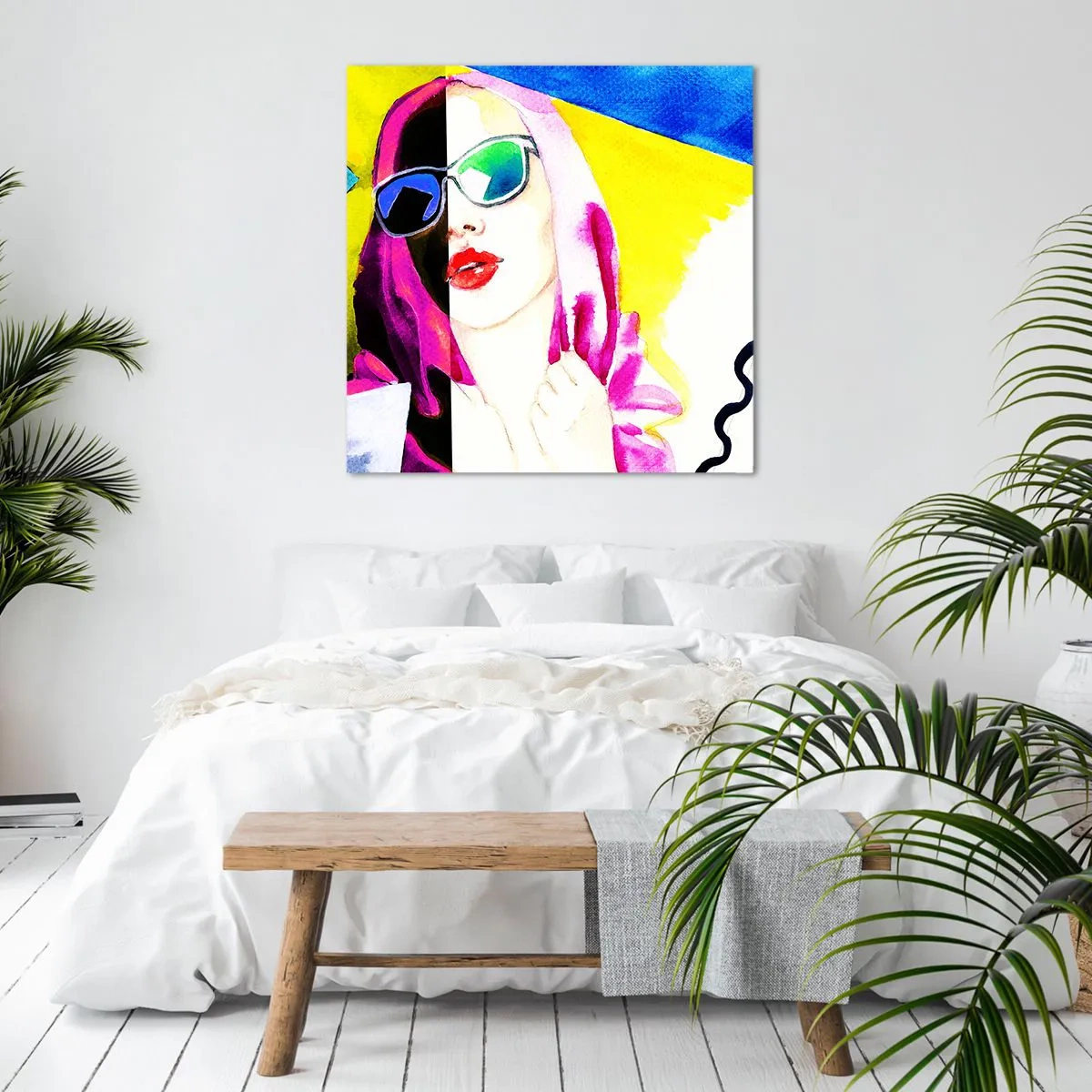 Canvastavla - Bild på duk - Jag är varken vit eller svart - 70x70 cm