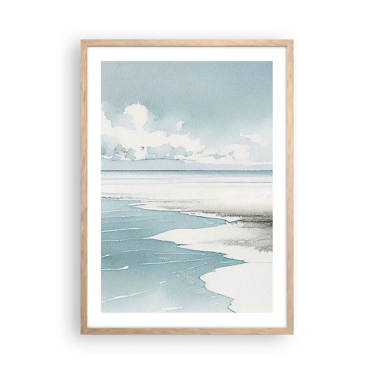Affisch i ram av ljusek - Milt tidvatten - 50x70 cm