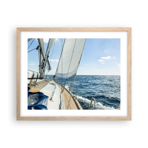 Affisch i ram av ljusek - Heja äventyret - 50x40 cm