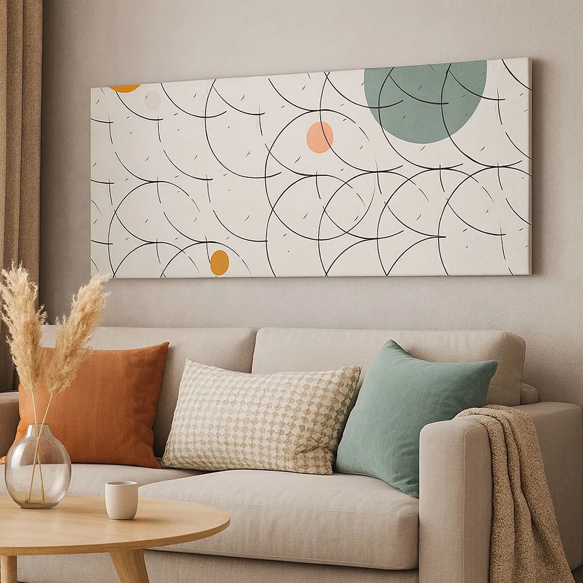 Canvastavla - Bild på duk - I popkonstens anda - 100x40 cm