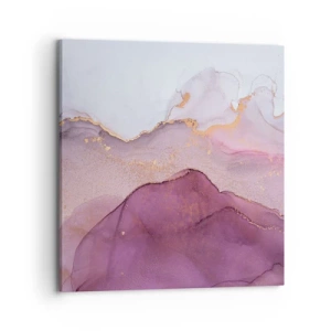 Canvastavla - Bild på duk - Lila och violett vågor - 70x70 cm