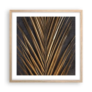 Affisch i ram av ljusek - Tropikens guld - 50x50 cm