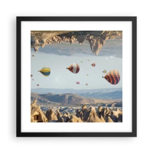 Affisch i svart ram - Här är allt möjligt - 40x40 cm