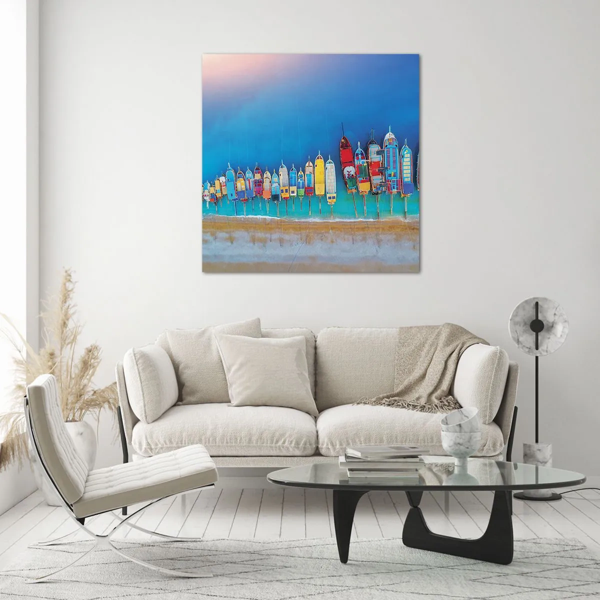 Glastavla - Bild på glas - Ur fågelperspektivet - 60x60 cm