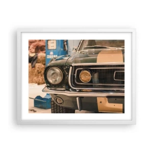 Affisch i vit ram - Ett möte med legenden - 50x40 cm