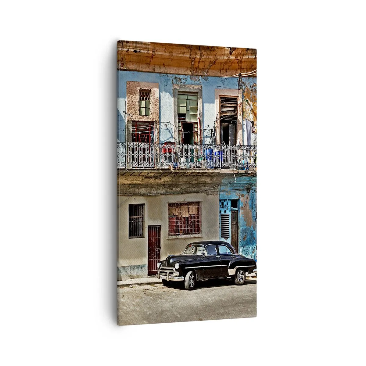 Canvastavla - Bild på duk - Havana stämning - 55x100 cm