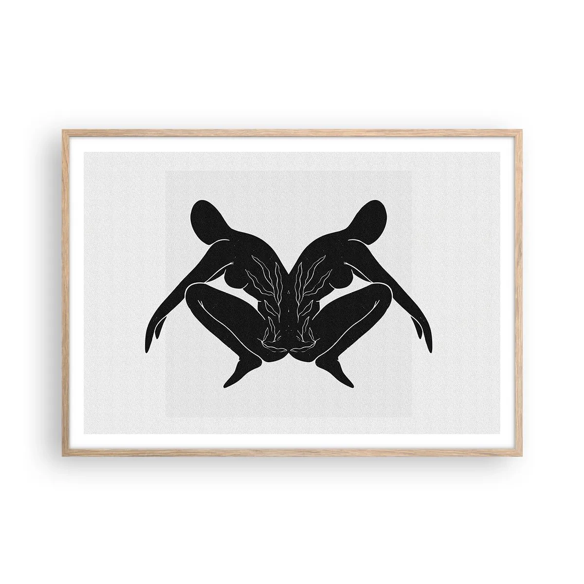 Affisch i ram av ljusek - En delad själ - 100x70 cm