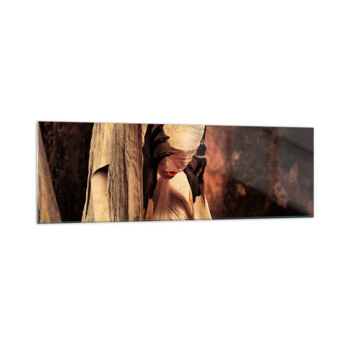 Glastavla - Bild på glas - Mellan det goda och det onda - 160x50 cm