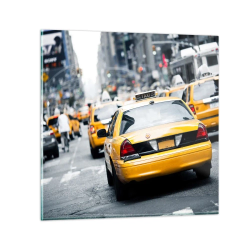 Glastavla - Bild på glas - Endast i denna stad - 40x40 cm