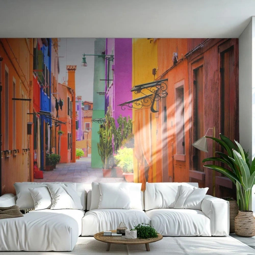 Självhäftande Fototapet Deluxe Sticker - Regnbågsgränd - Stad, Venedig, Arkitektur - 300x210 cm