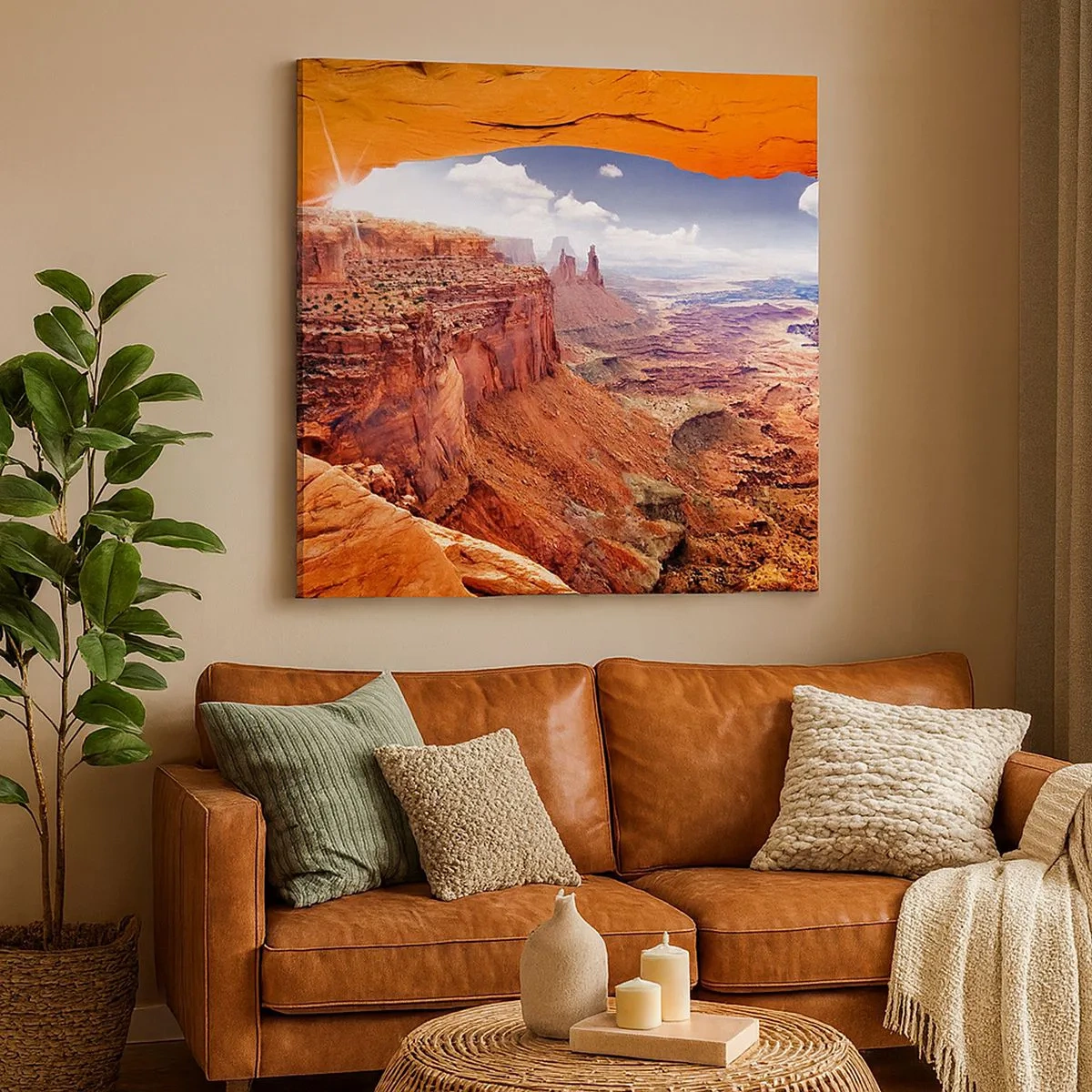 Canvastavla - Bild på duk - Skapat av naturen - 30x30 cm