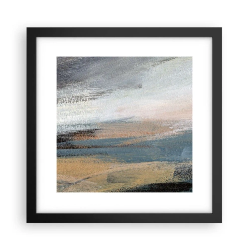 Affisch i svart ram - Abstraktion: nordligt landskap - 30x30 cm