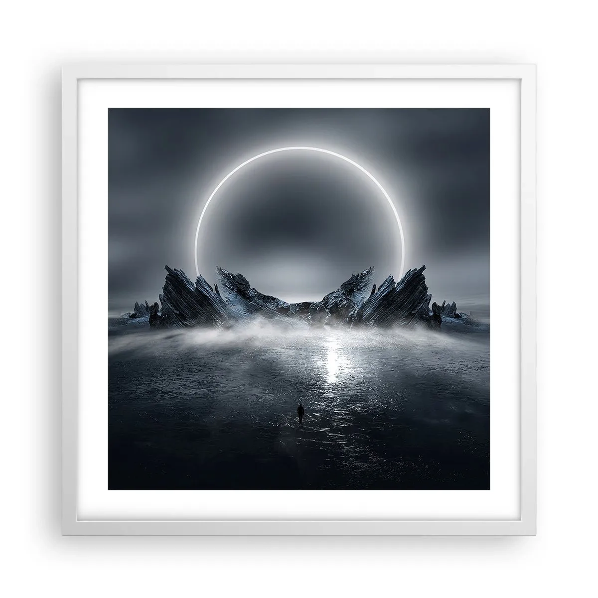 Affisch i vit ram - En berättelses final - 50x50 cm