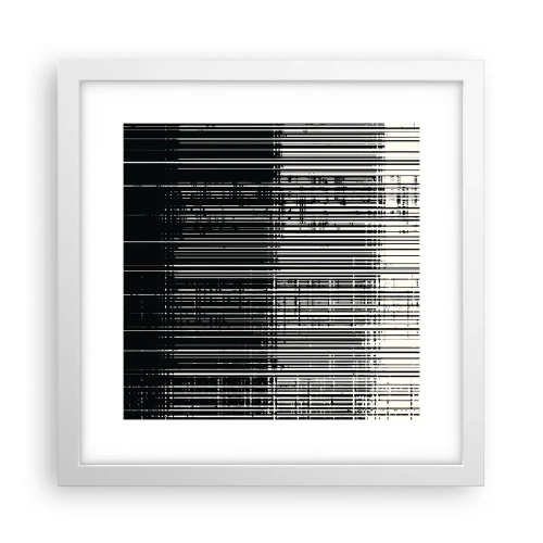 Affisch i vit ram - Vågor och vibrationer - 30x30 cm