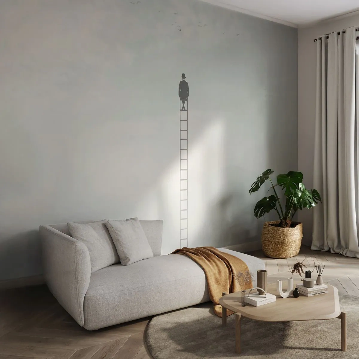 Fototapet Premium Sand - Var över det - Abstraktion, Man, Bit - 300x210 cm