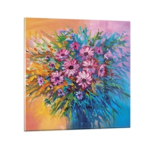 Glastavla - Bild på glas - Livets energi - 50x50 cm