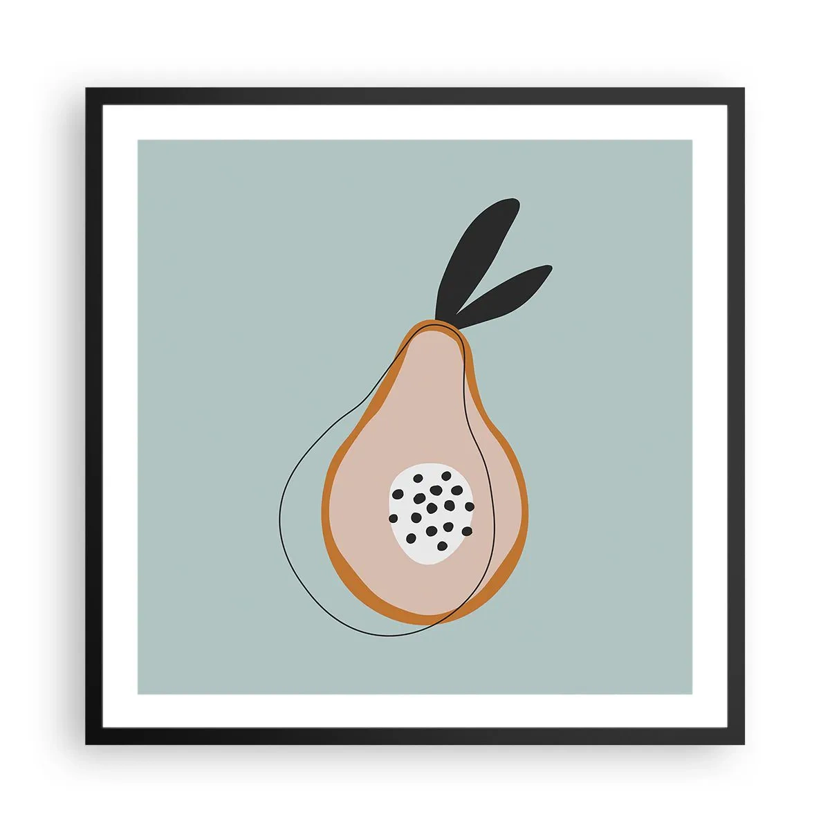 Affisch i svart ram - Att tränga in i sakens natur - 60x60 cm