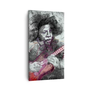 Canvastavla - Bild på duk - På musikens vågor - 45x80 cm