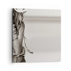 Canvastavla - Bild på duk - Som flickorna brukar - 70x70 cm