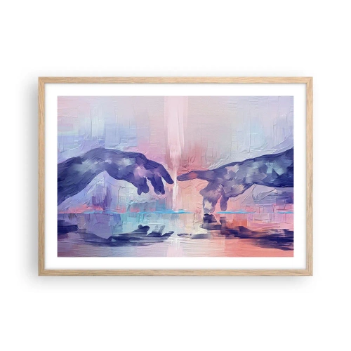 Affisch i ram av ljusek - Den gudomliga gnistan av liv - 70x50 cm