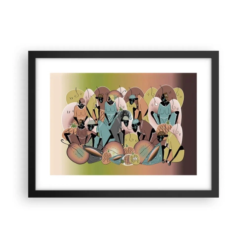 Affisch i svart ram - Högtiden kommer - 40x30 cm