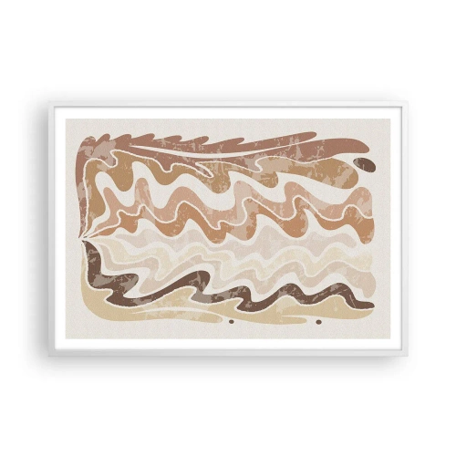 Affisch i vit ram - Bra energi - bra känslor - 100x70 cm