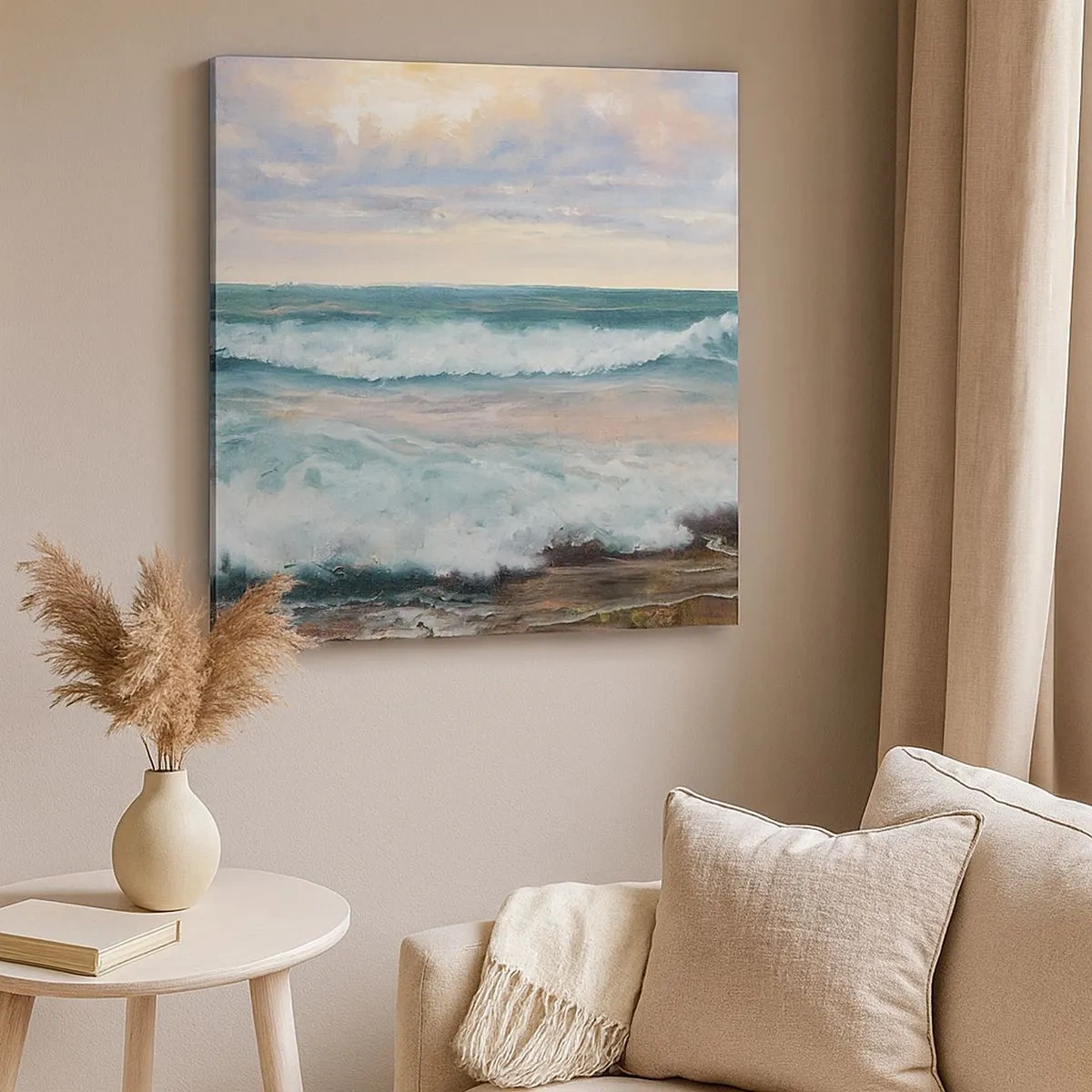 Canvastavla - Bild på duk - Här kan du släta ut din själ - 30x30 cm